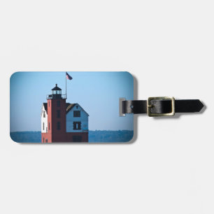 Etiqueta De Bagagem Farol redondo da ilha