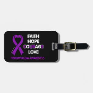 Etiqueta De Bagagem Fé Esperança Coragem Amor... Fibro