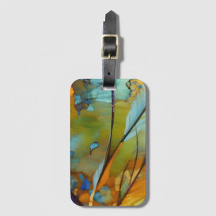 Etiqueta De Bagagem Feather Abstrato AI Art