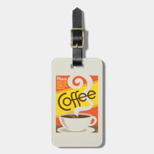 Etiqueta De Bagagem Feche acima o café