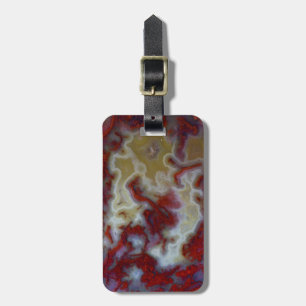 Etiqueta De Bagagem Feche o Red Moss Agate Slab