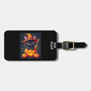Etiqueta De Bagagem Feiticeira francesa Pumpkin Halloween Mens Mulhere