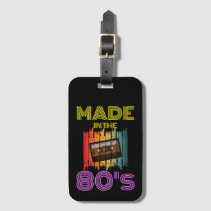 Etiqueta De Bagagem FEITO NA FITA DE CASSETE DA VINTAGEM DE Anos 80