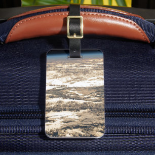 Etiqueta De Bagagem Feixes De Sol Ao Largo Do Oceano Atlântico