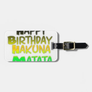 Etiqueta De Bagagem Feliz Aniversário Gelado Hakuna Matata eco Inspira