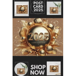 Etiqueta De Bagagem feliz ano novo de tipografia Dourada 2025