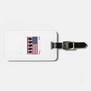 Etiqueta De Bagagem Feliz Dia dos Veteranos Silhueta Bandeira Desenho