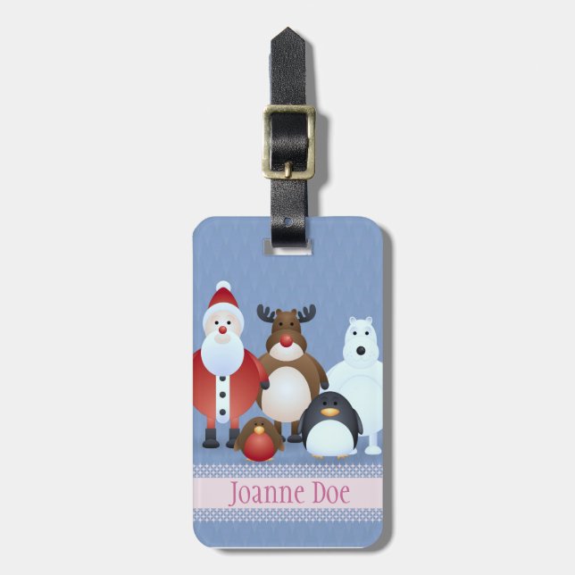 Etiqueta De Bagagem Feliz Natal (Frente Vertical)