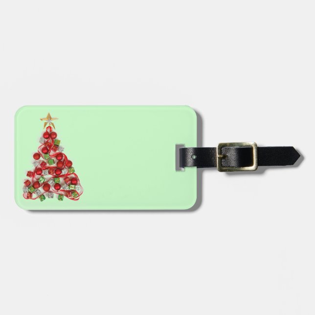 Etiqueta De Bagagem Feliz Natal (Frente Horizontal)