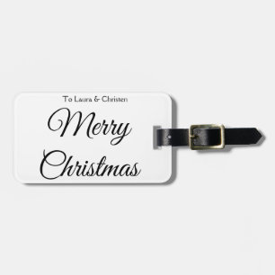 Etiqueta De Bagagem Feliz Natal adicionar nome texto presente personal