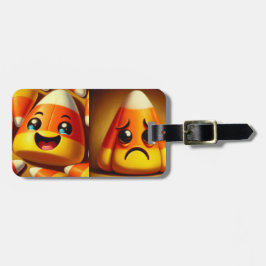 Etiqueta De Bagagem Feliz Sad Candy Corn