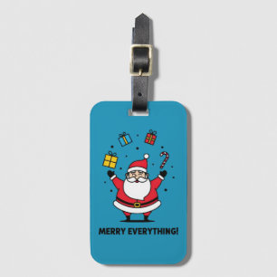 Etiqueta De Bagagem Feliz Tudo Papai Noel