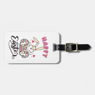 Etiqueta De Bagagem Felz pascoa do lindo Coelhinho da Páscoa