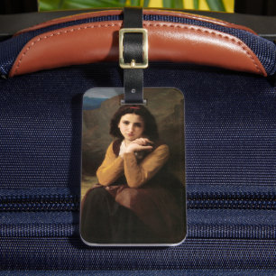 Etiqueta De Bagagem Femme Mignonne de Jovem Mulher por Bouguereau