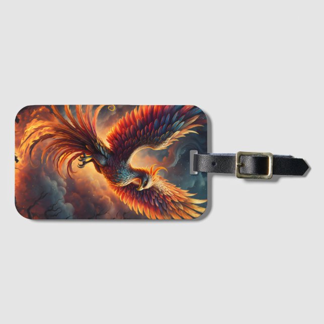 Etiqueta De Bagagem Fênix Ascendente (Frente Horizontal)