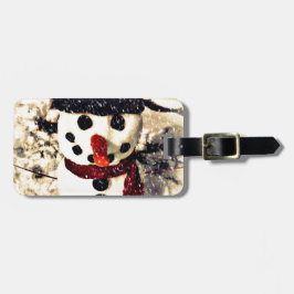 Etiqueta De Bagagem Feriado Deixe-o nevar um boneco de neve