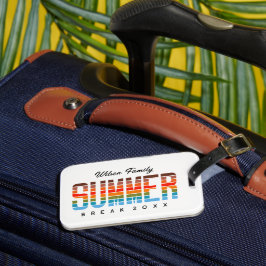 Etiqueta De Bagagem Férias de Verão em Sunset Beach 