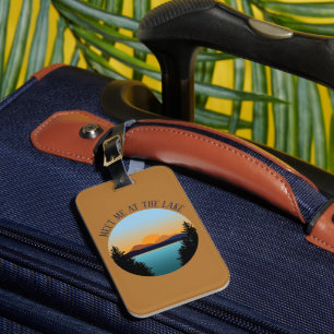 Etiqueta De Bagagem Férias no Lago Sunset