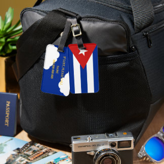 Etiqueta De Bagagem Férias Patrióticas Bandeira de Cuba
