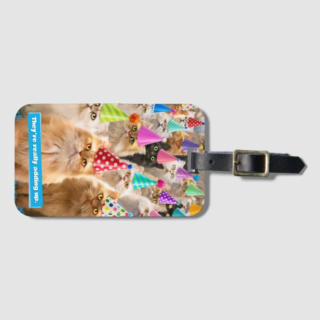 Etiqueta De Bagagem Festa de Gatos (Frente Horizontal)