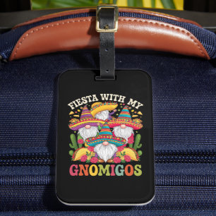 Etiqueta De Bagagem Fiesta Com Meu Gnomigos Gnomos Cinco De Mayo
