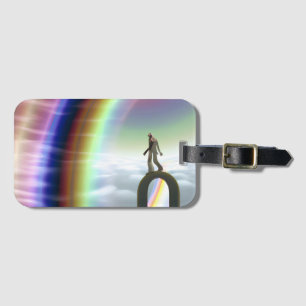 Etiqueta De Bagagem Figura Misteriosa no Stargate Inter-Dimensional