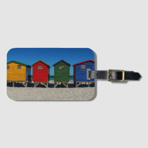 Etiqueta De Bagagem Fileira de Cabeças de Praia de Cor Brilhante