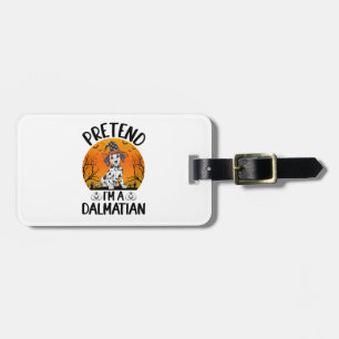 Etiqueta De Bagagem Finja que eu sou um cão dálmata no Halloween (3)