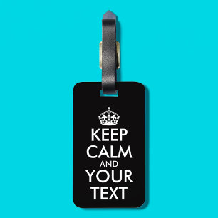 Etiqueta De Bagagem Fique calma e continue - Crie o seu