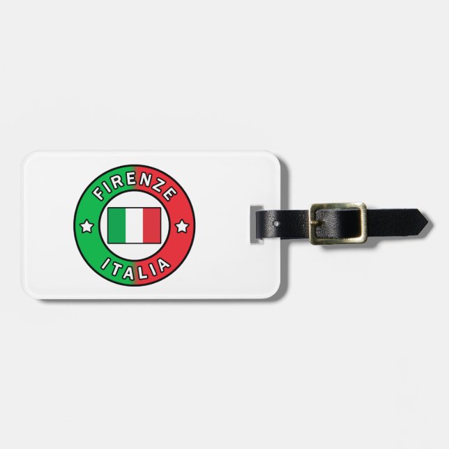 Etiqueta De Bagagem Firenze Italia (Frente Horizontal)
