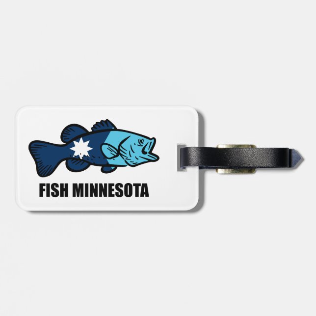 Etiqueta De Bagagem Fish Minnesota (Traseira Horizontal)