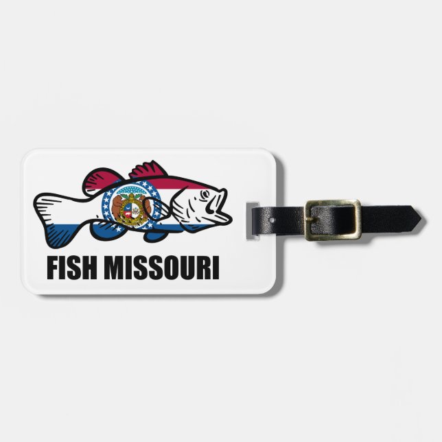 Etiqueta De Bagagem Fish Missouri (Frente Horizontal)