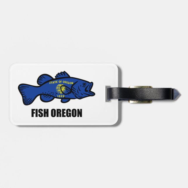 Etiqueta De Bagagem Fish Oregon (Traseira Horizontal)