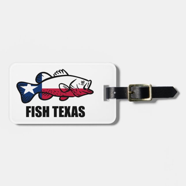 Etiqueta De Bagagem Fish Texas (Frente Horizontal)