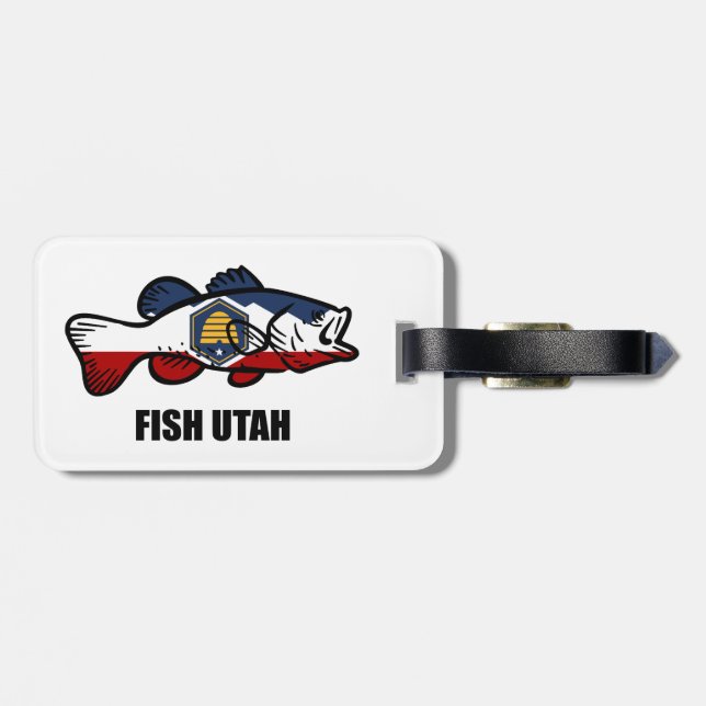 Etiqueta De Bagagem Fish Utah (Traseira Horizontal)