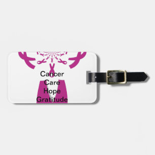 Etiqueta De Bagagem Fita rosa do Cancer Care Personalizar produto
