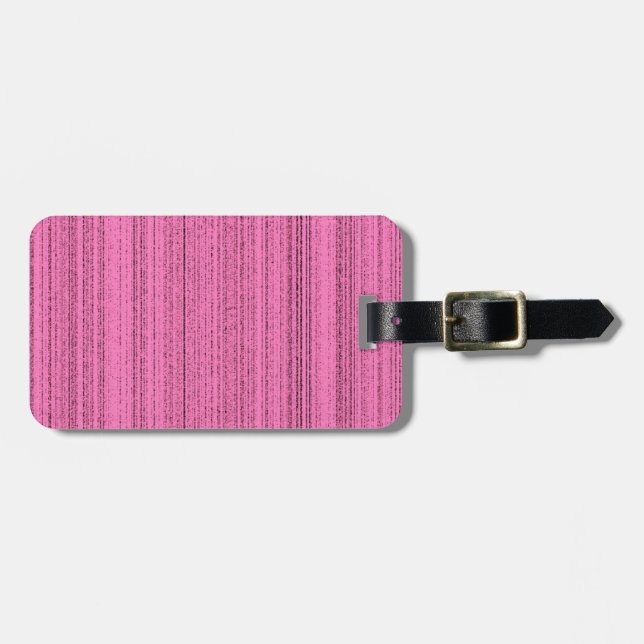 Etiqueta De Bagagem Fitas rosa (Frente Horizontal)