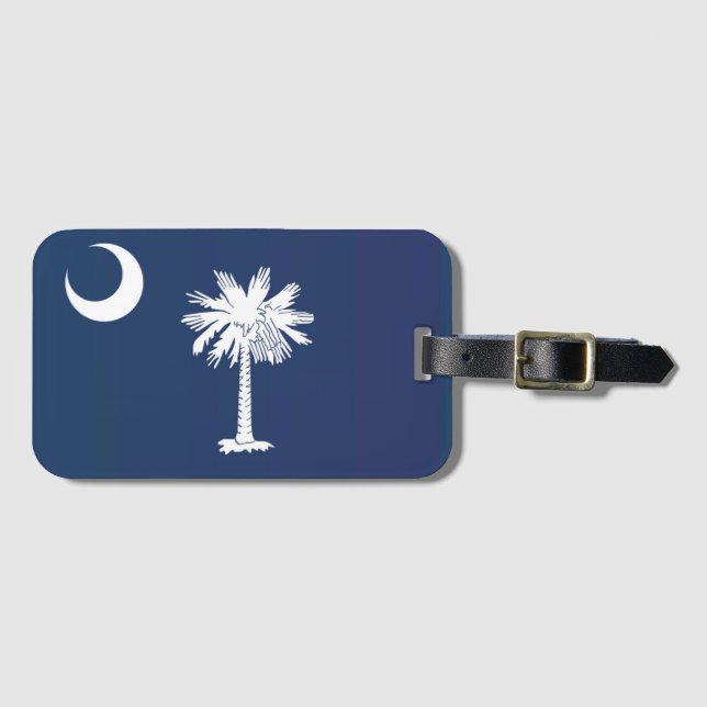 Etiqueta De Bagagem Flag of South Carolina, EUA (Frente Horizontal)