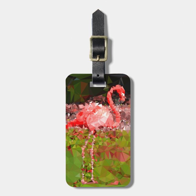 Etiqueta De Bagagem flamingo (Frente Vertical)