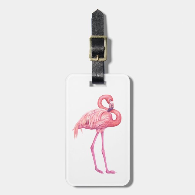 Etiqueta De Bagagem Flamingo 2 (Frente Vertical)