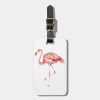 Etiqueta De Bagagem Flamingo Rosa