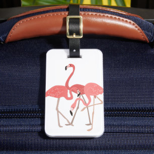 Etiqueta De Bagagem Flamingo Trio