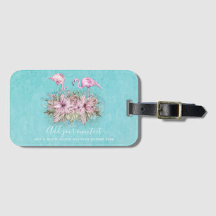 Etiqueta De Bagagem FLAMINGOS Personalizados