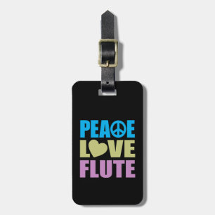 Etiqueta De Bagagem Flauta do amor da paz