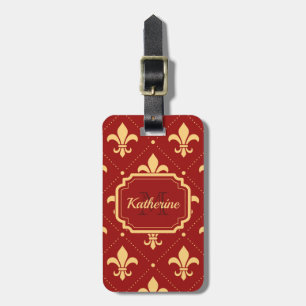 Etiqueta De Bagagem Fleur-de-lis Pattern