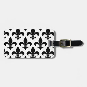 Etiqueta De Bagagem Fleur de lis Pattern Classic