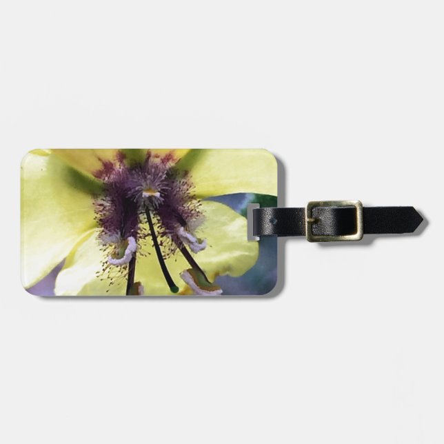 Etiqueta De Bagagem Flor Amarela 3 (Frente Horizontal)