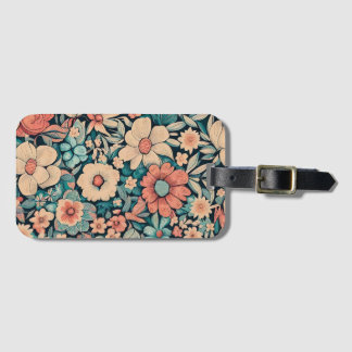 Etiqueta De Bagagem Flor Bohemiana