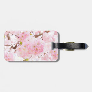 Etiqueta De Bagagem Flor cor-de-rosa da cereja da árvore