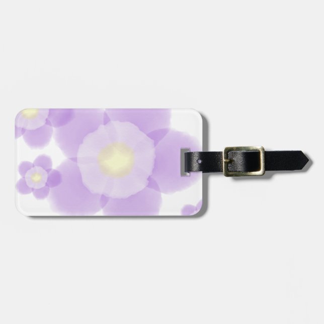 Etiqueta De Bagagem Flor de Aquarela (Frente Horizontal)
